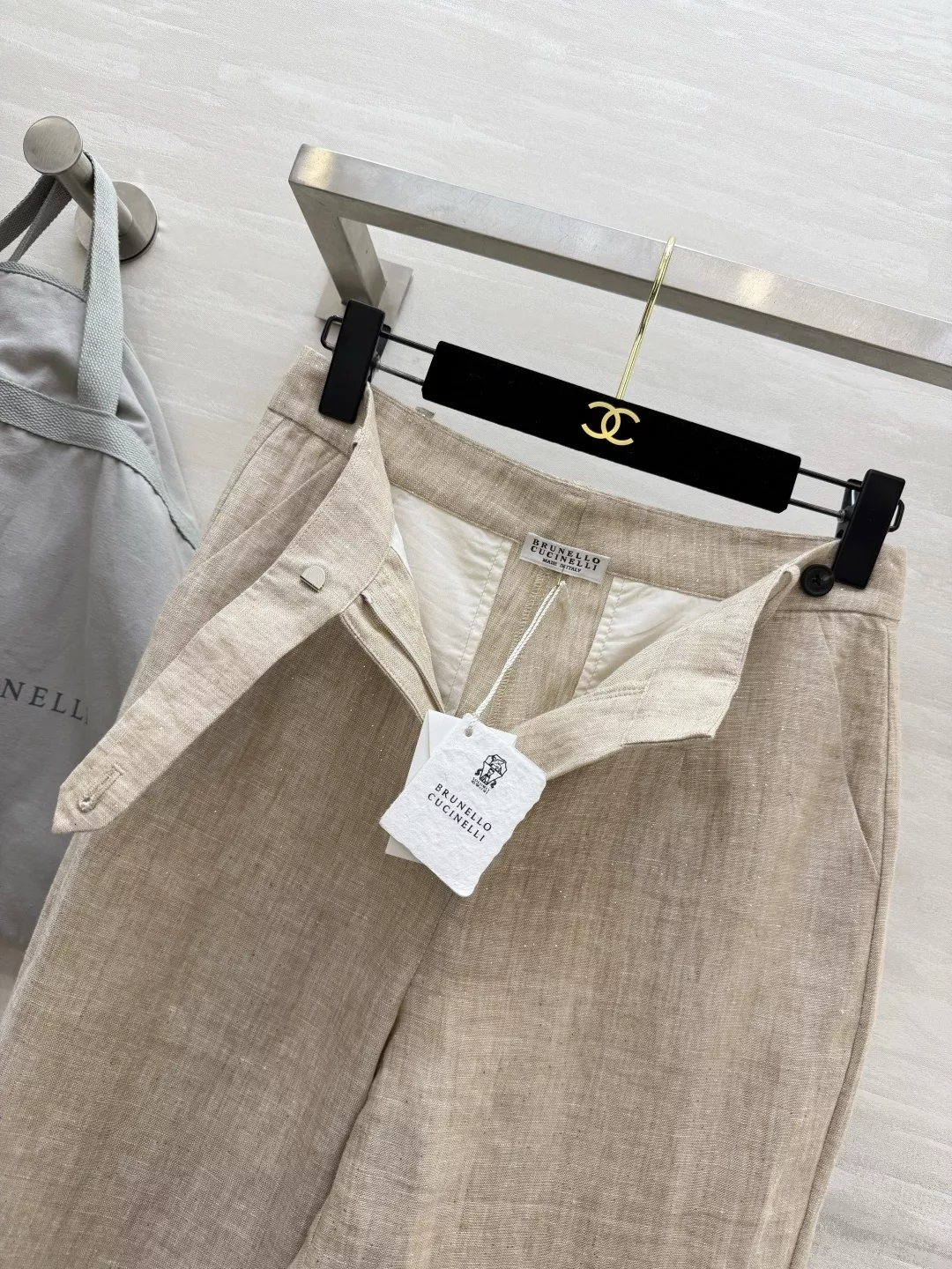 브루넬로쿠치넬리 여성 린넨 스트레이트 팬츠 상세 이미지 5