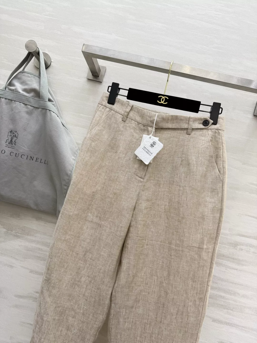 브루넬로쿠치넬리 여성 린넨 스트레이트 팬츠 상세 이미지 2