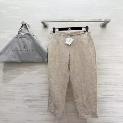 브루넬로쿠치넬리 여성 린넨 스트레이트 팬츠