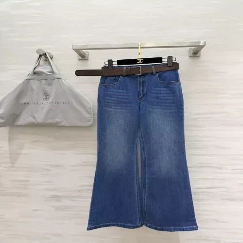 브루넬로쿠치넬리 하이웨이스트 부츠컷 데님 팬츠