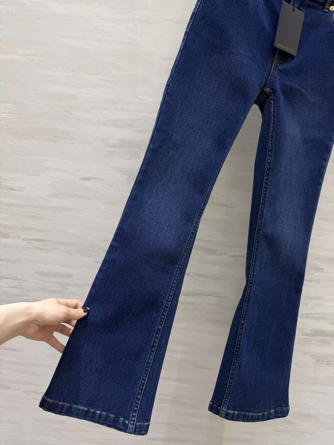 루이비통 복고 딥블루 워싱 부츠컷 데님 팬츠 상세 이미지 6