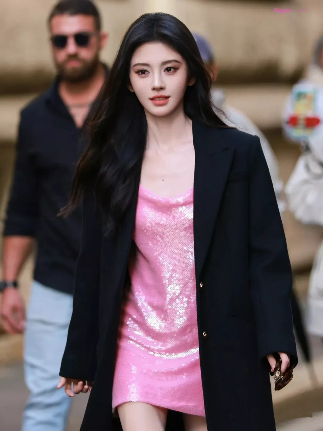 베르사체 블랙 테일러드 롱 코트 상세 이미지 21