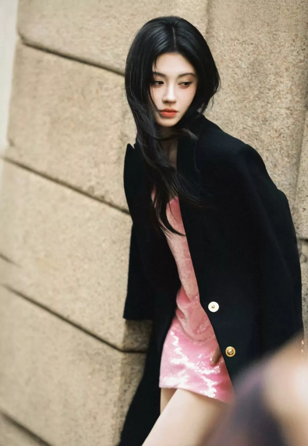 베르사체 블랙 테일러드 롱 코트 상세 이미지 19