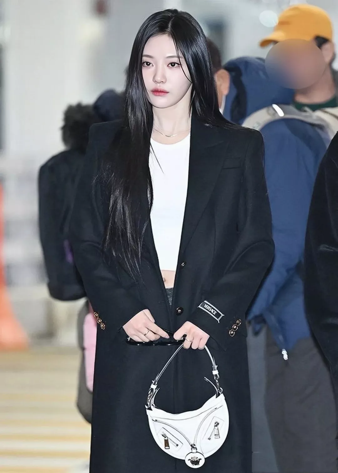 베르사체 블랙 테일러드 롱 코트 상세 이미지 16