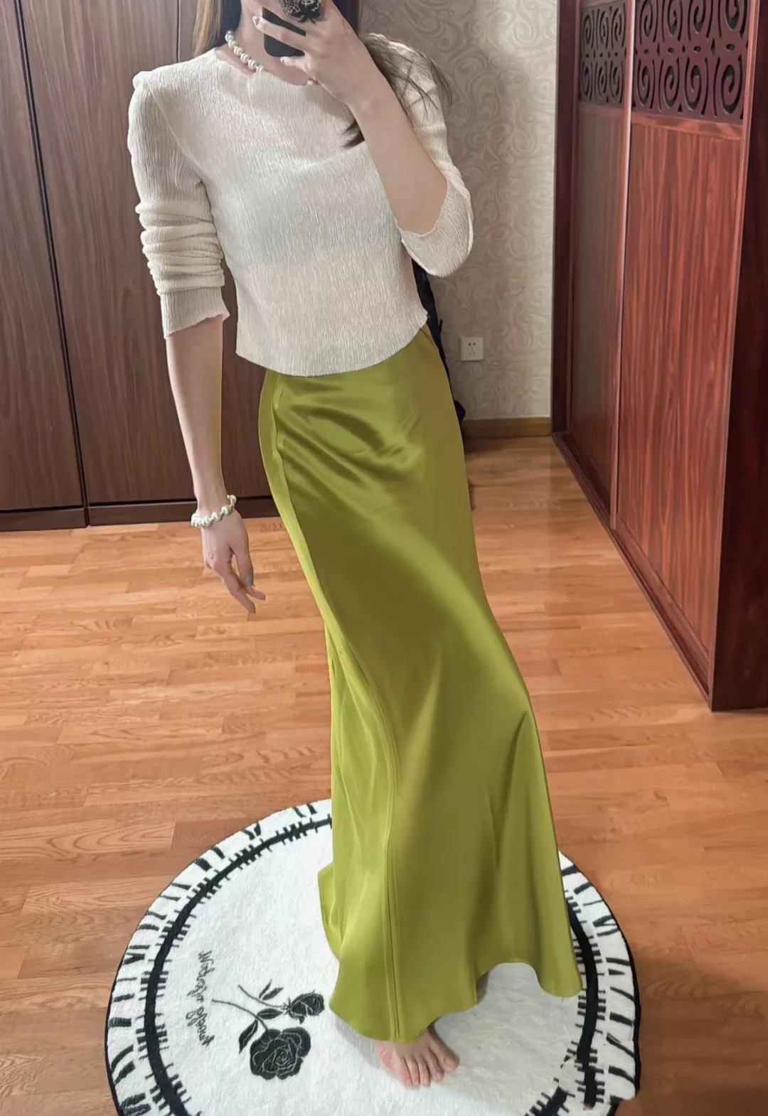 입생로랑 아세테이트 롱 스커트 상세 이미지 48