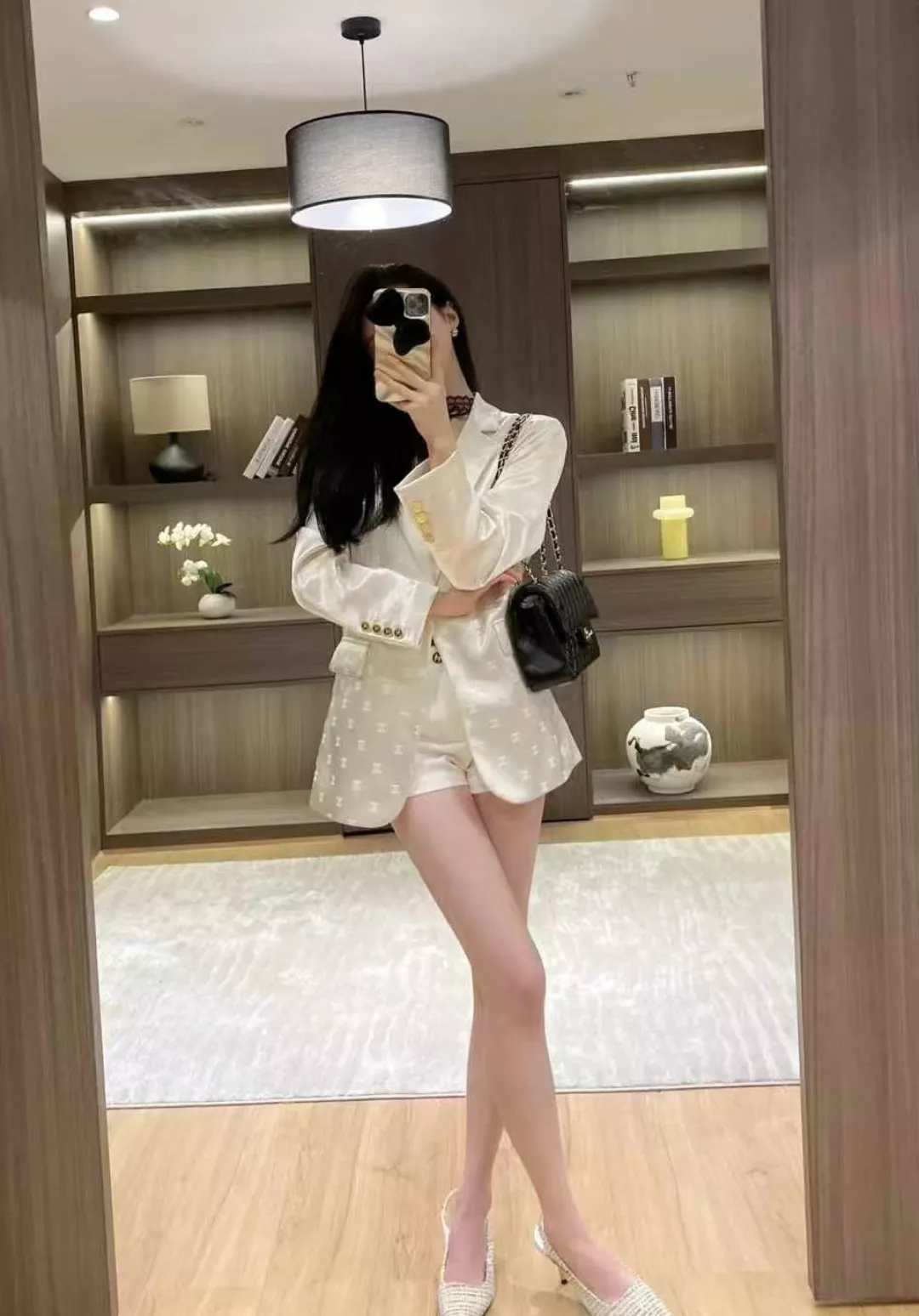 셀린느 자카드 새틴 카라 재킷 상세 이미지 22