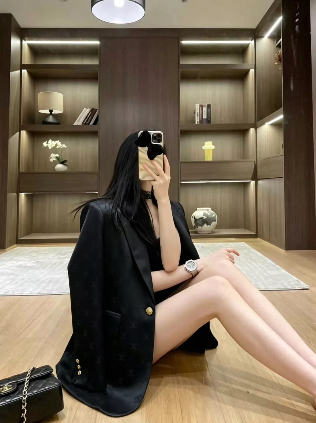 셀린느 자카드 새틴 카라 재킷 상세 이미지 12