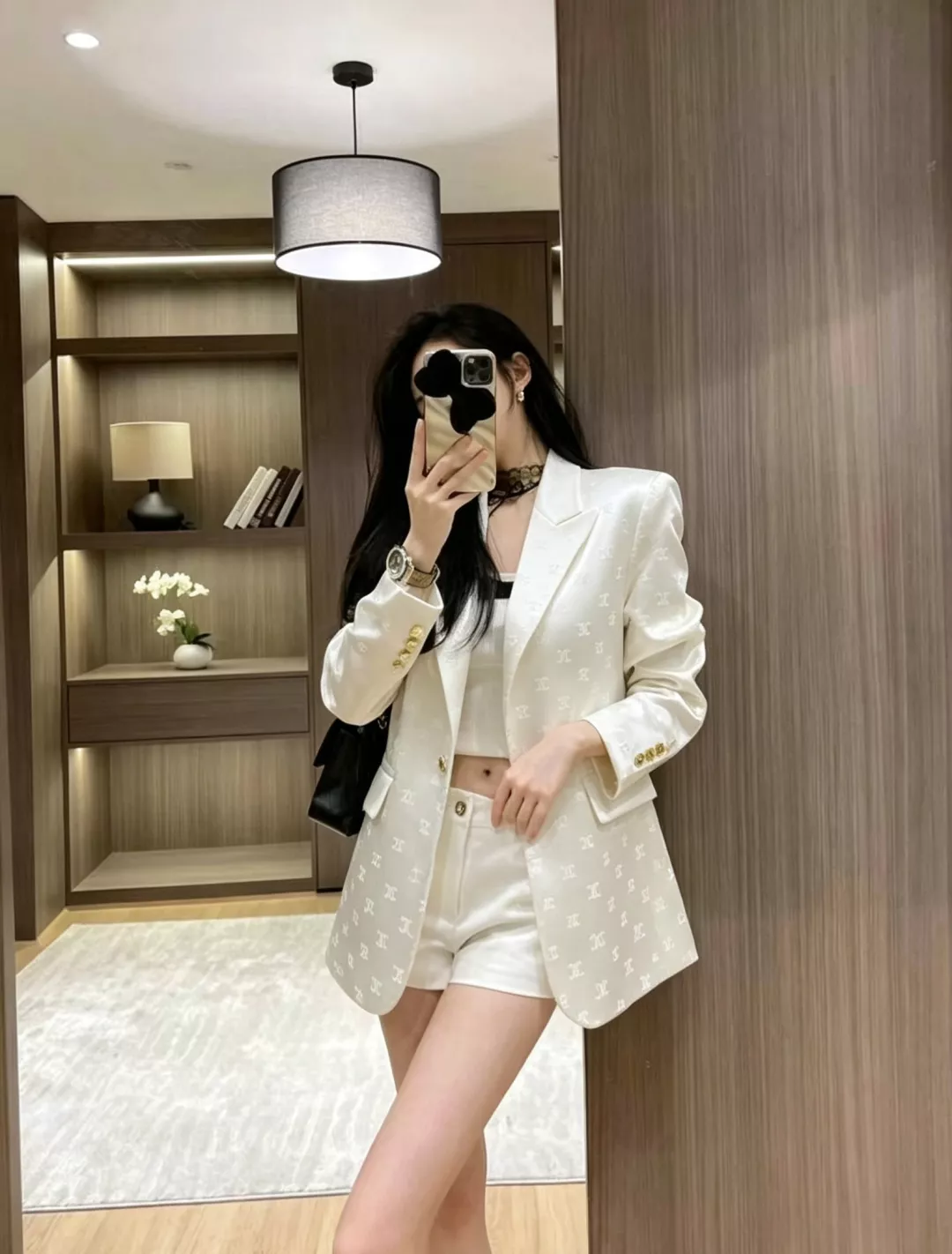 셀린느 자카드 새틴 카라 재킷 상세 이미지 24