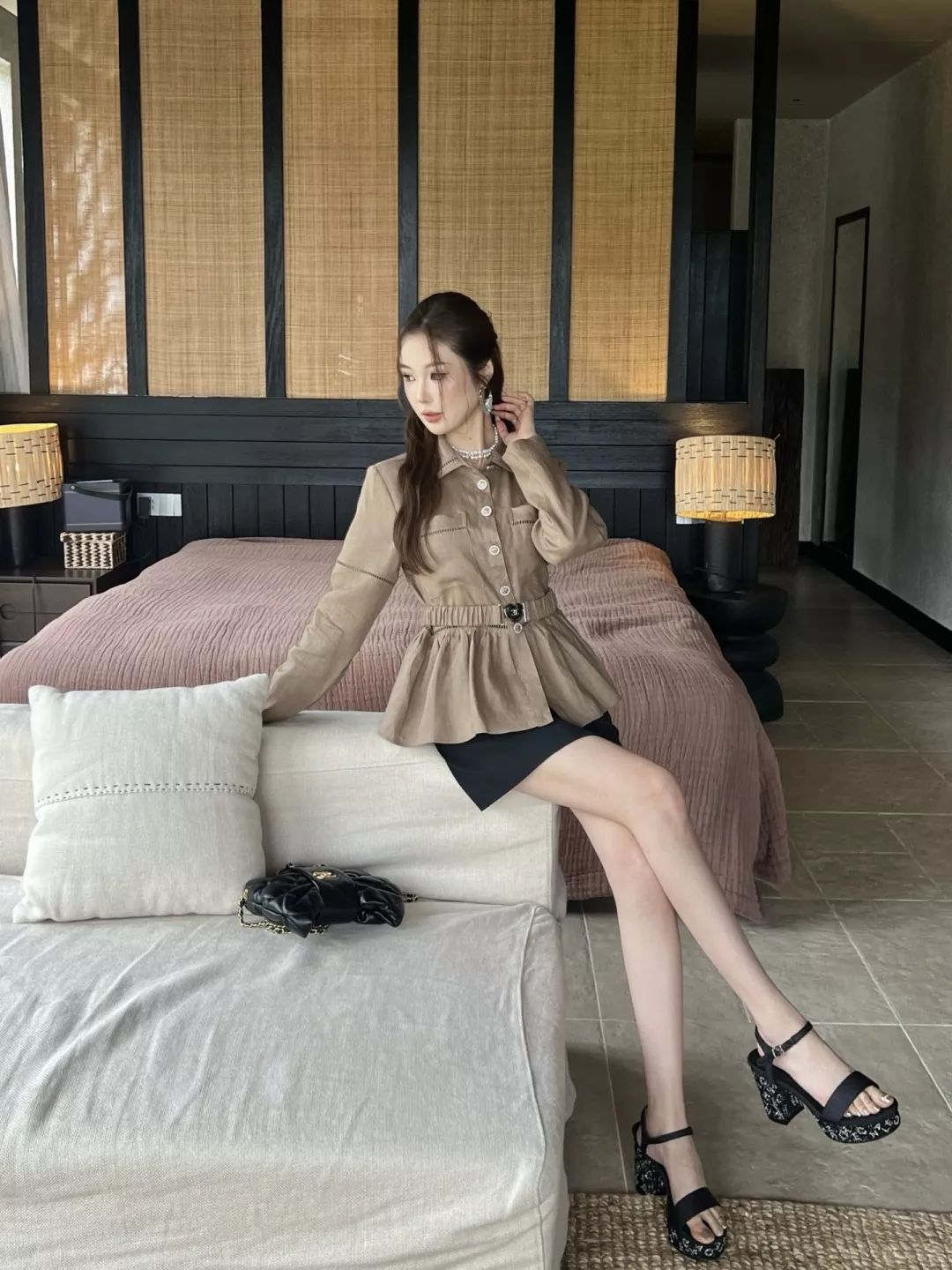 샤넬 허리 벨트 린넨 셔츠 상세 이미지 18