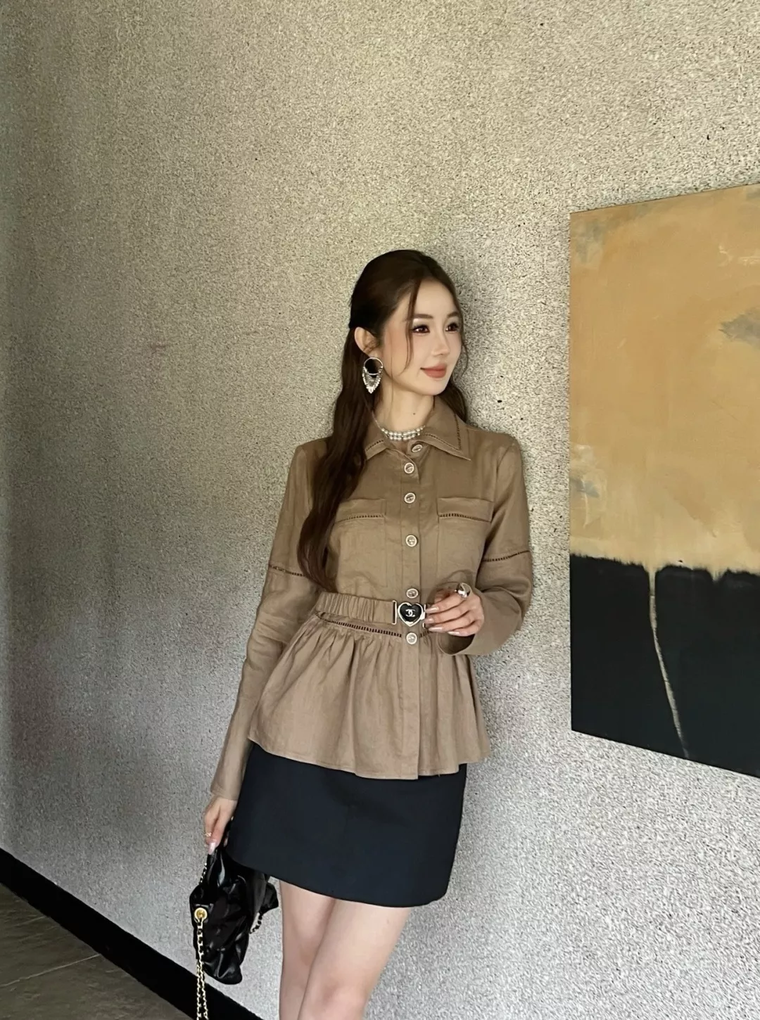 샤넬 허리 벨트 린넨 셔츠 상세 이미지 14