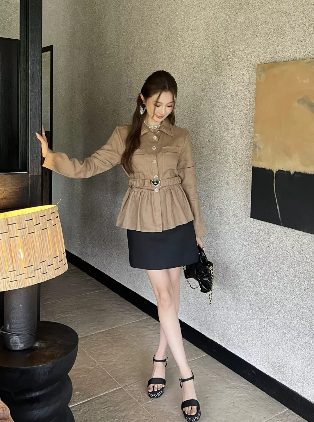샤넬 허리 벨트 린넨 셔츠 상세 이미지 12