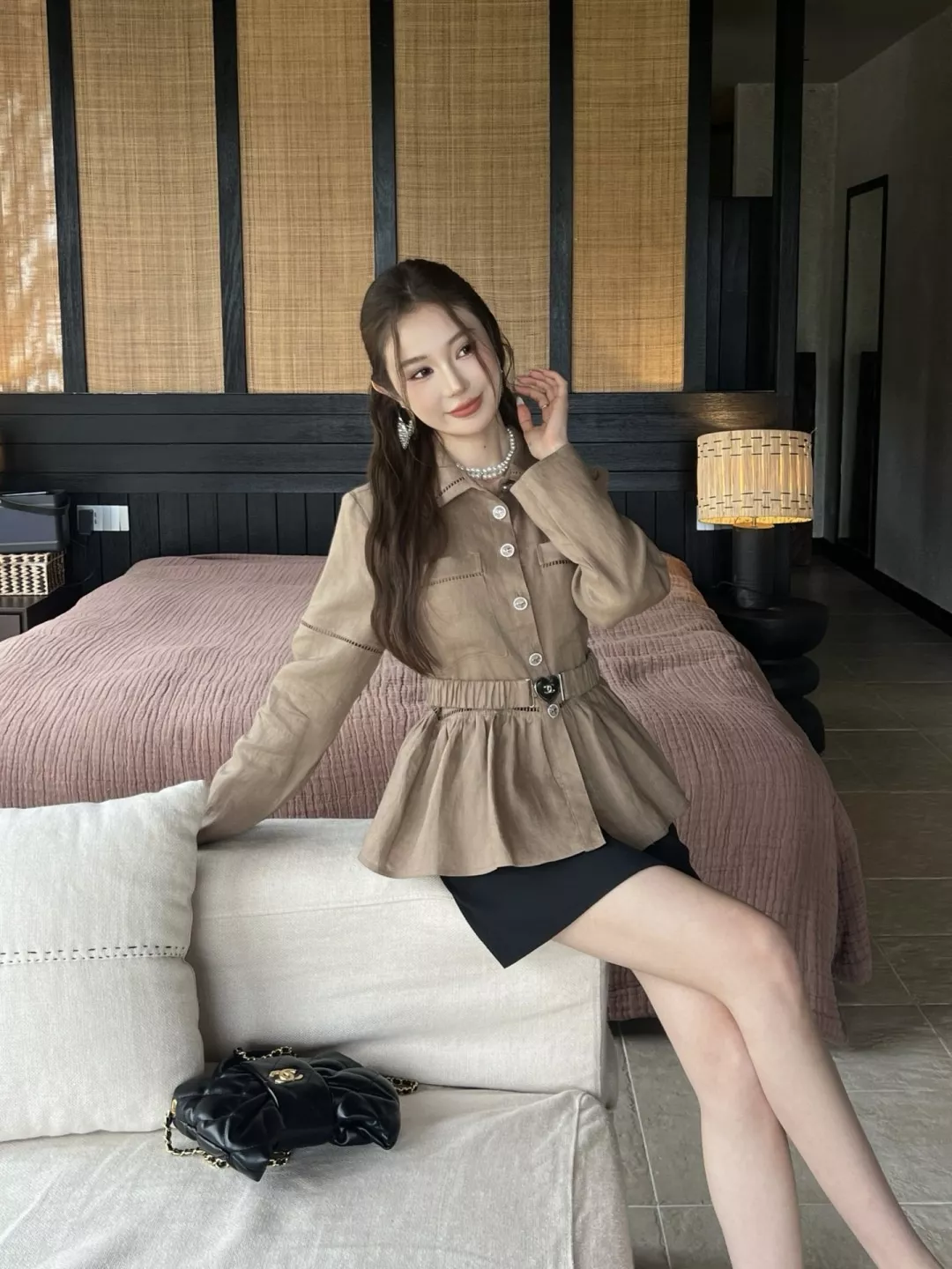 샤넬 허리 벨트 린넨 셔츠 상세 이미지 15
