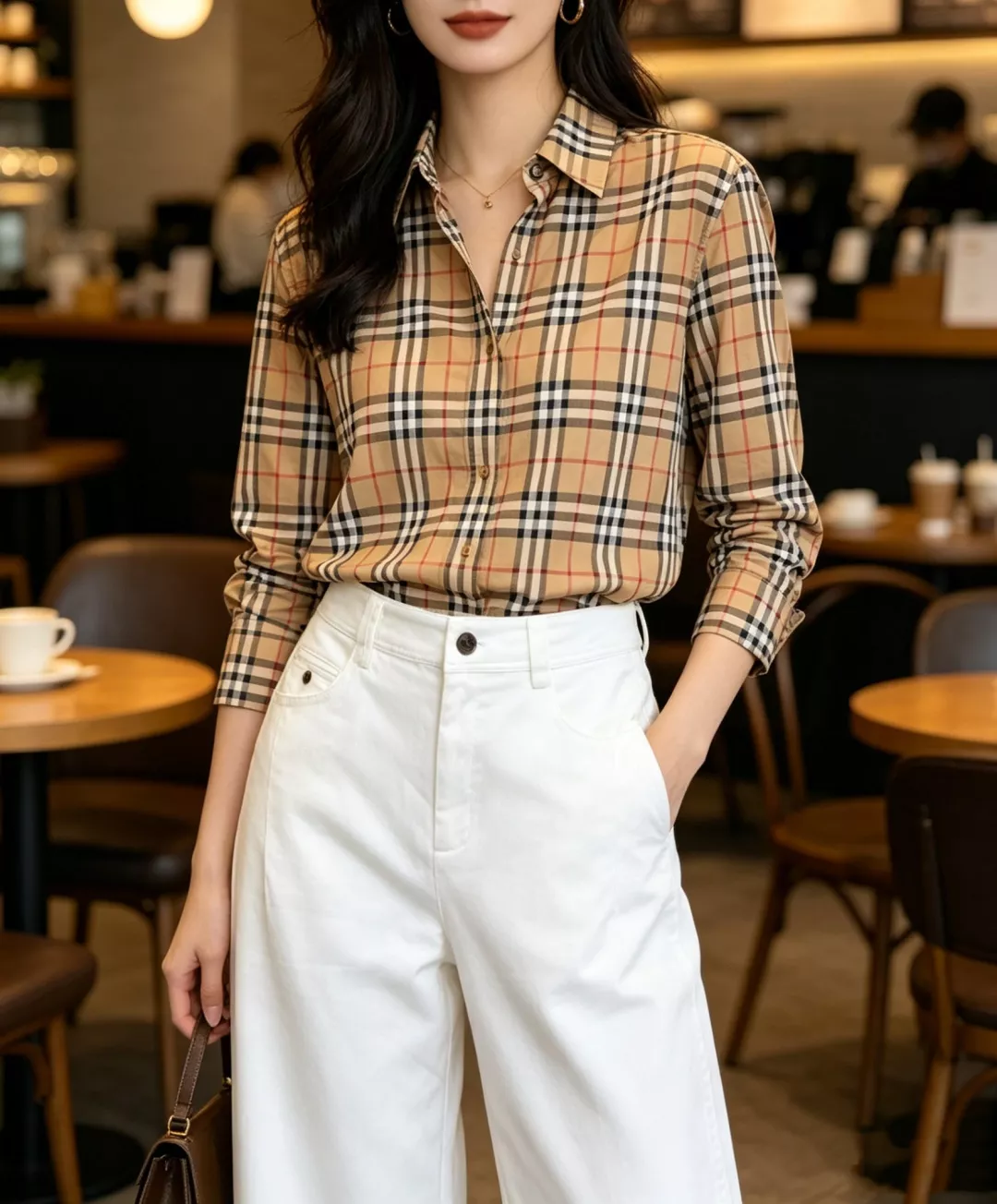 버버리 스트레이트 와이드 팬츠 상세 이미지 8