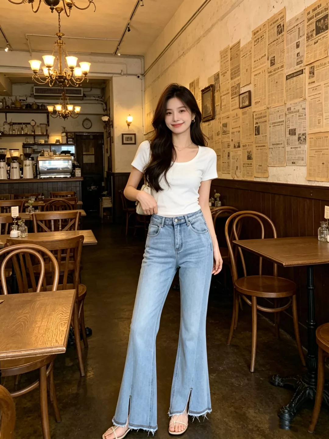 미우미우 빈티지 워싱 세미 부츠컷 데님 팬츠 상세 이미지 11