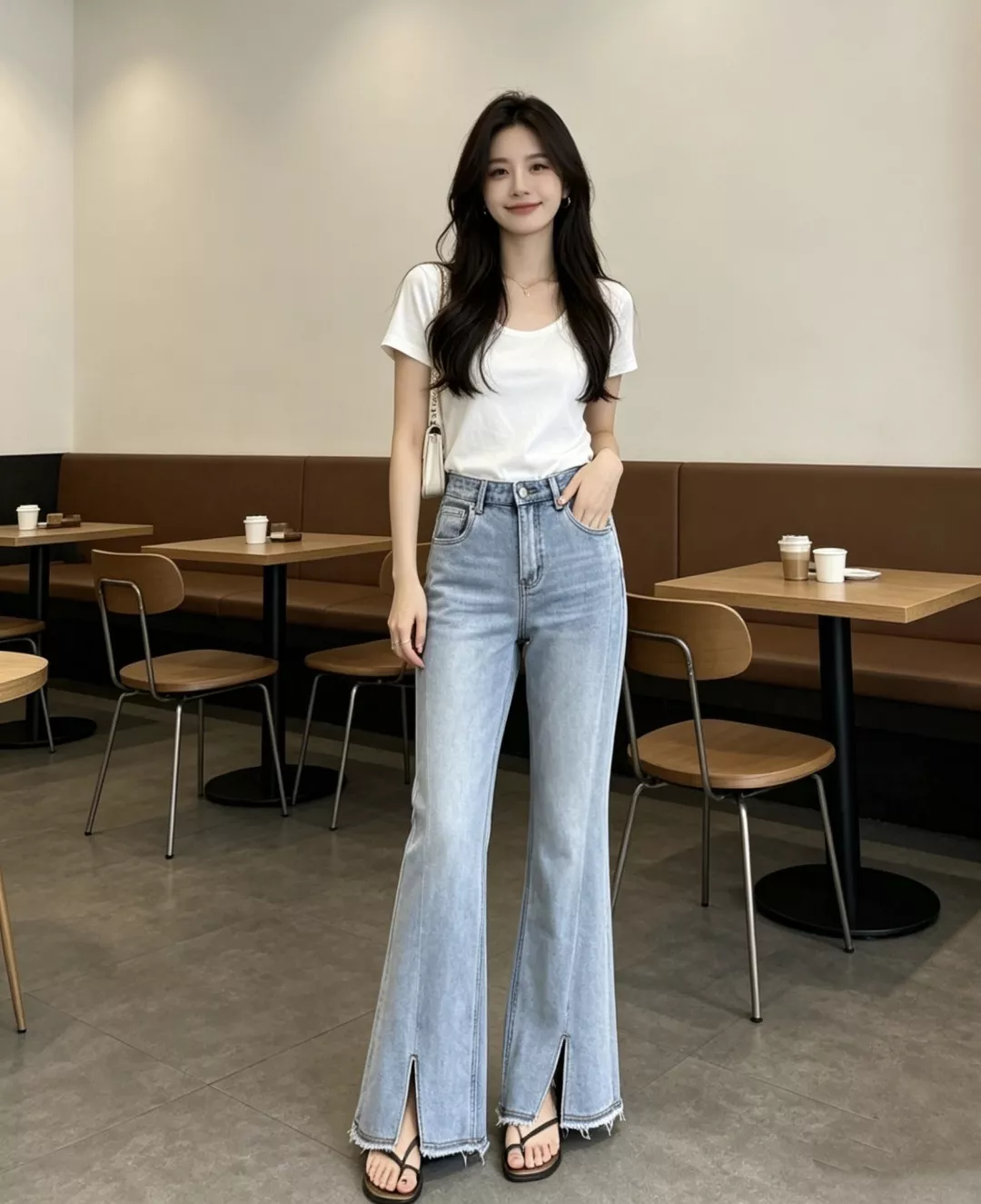 미우미우 빈티지 워싱 세미 부츠컷 데님 팬츠 상세 이미지 12