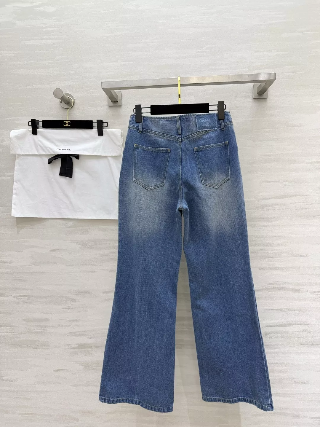 샤넬 워싱 부츠컷 데님 팬츠 상세 이미지 6