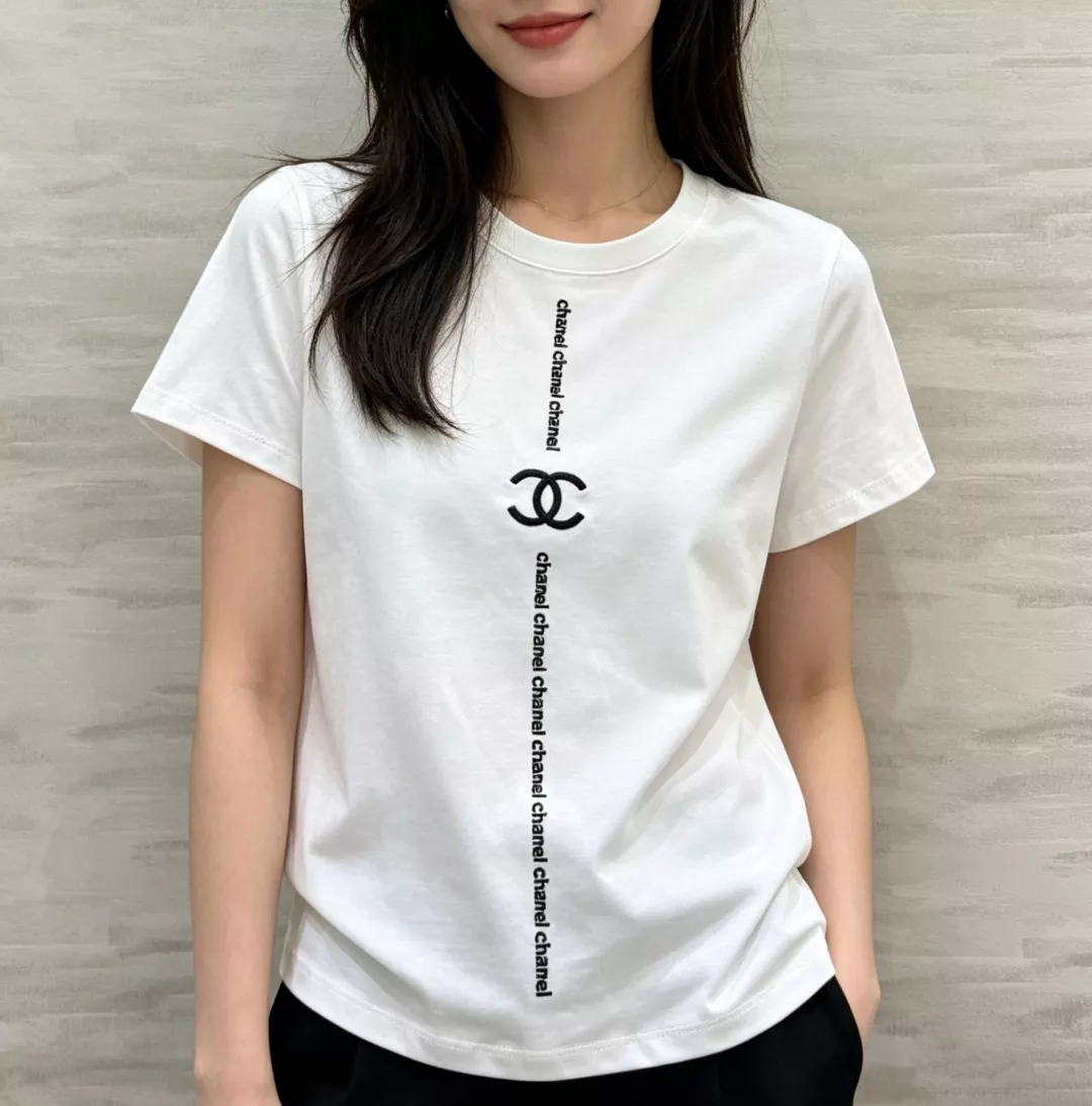 샤넬 더블C 자수 화이트 티셔츠 상세 이미지 13