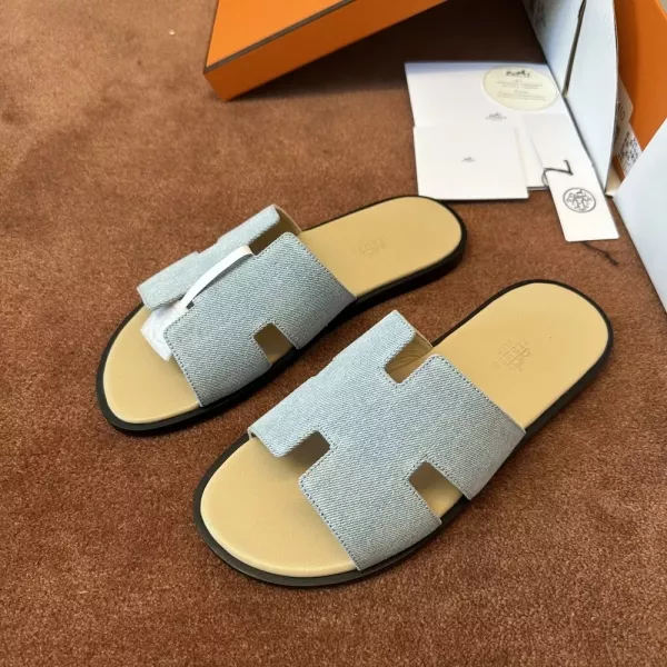 에르메스 데님 수제 슬리퍼