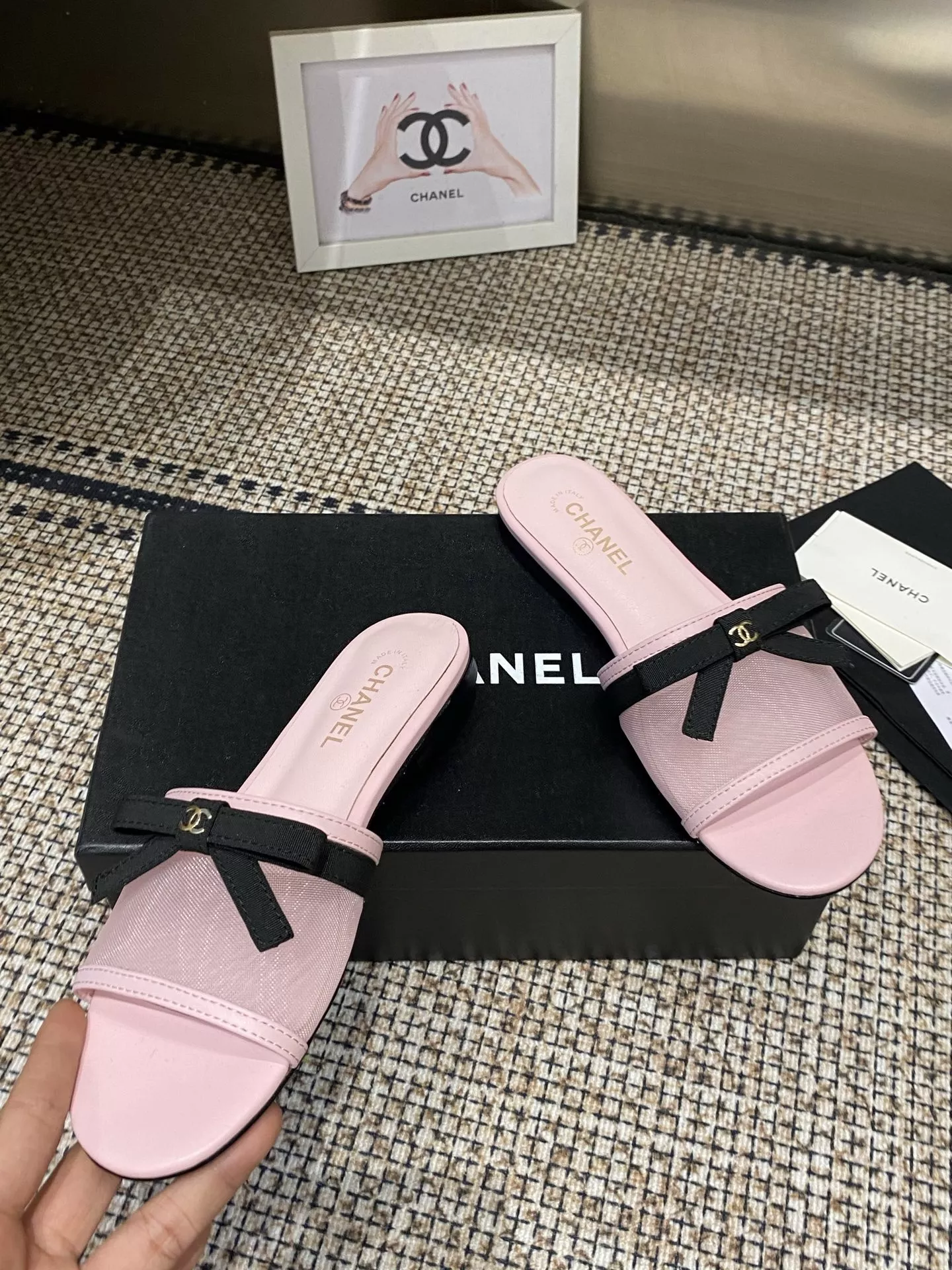샤넬 리본 메쉬 슬리퍼 상세 이미지 3