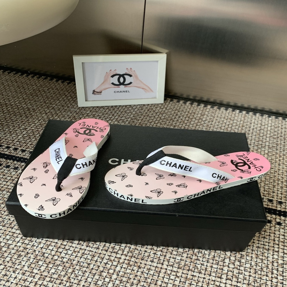 샤넬 플랫폼 플립플랍 슬리퍼