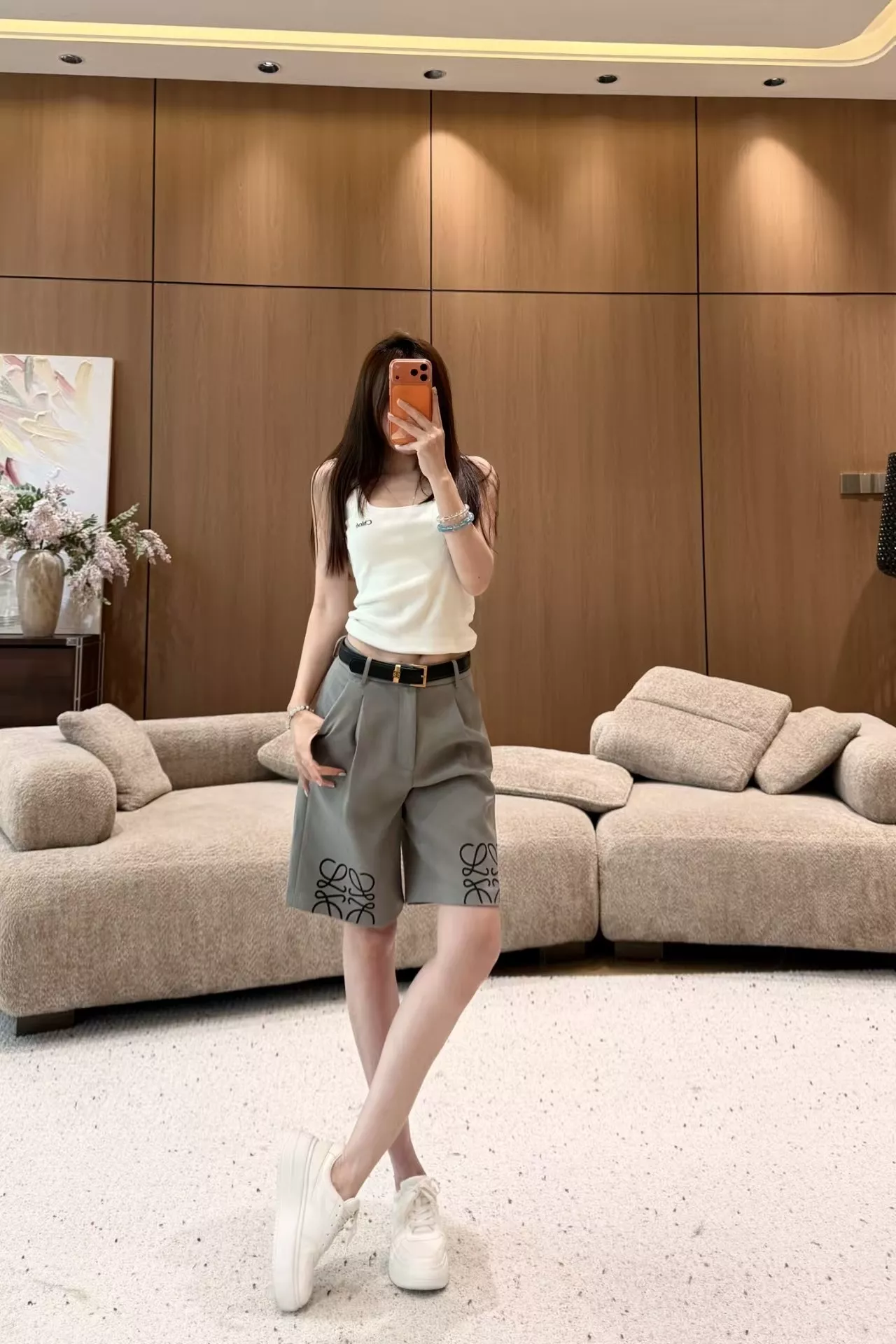 로에베 로고 프린트 버뮤다 쇼츠 상세 이미지 67