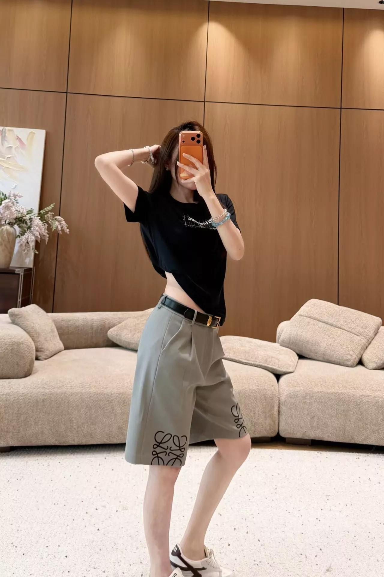 로에베 로고 프린트 버뮤다 쇼츠 상세 이미지 70