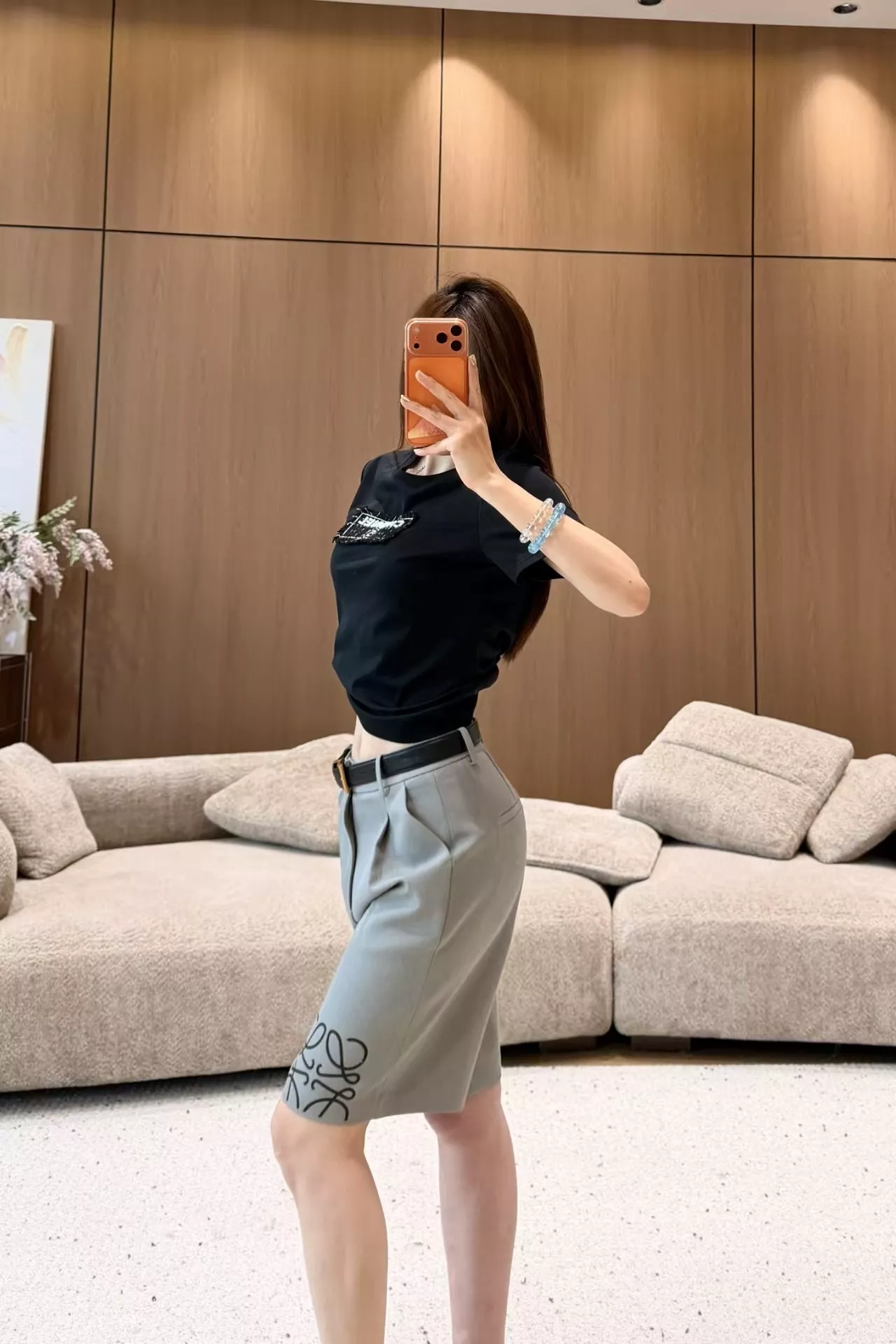 로에베 로고 프린트 버뮤다 쇼츠 상세 이미지 71
