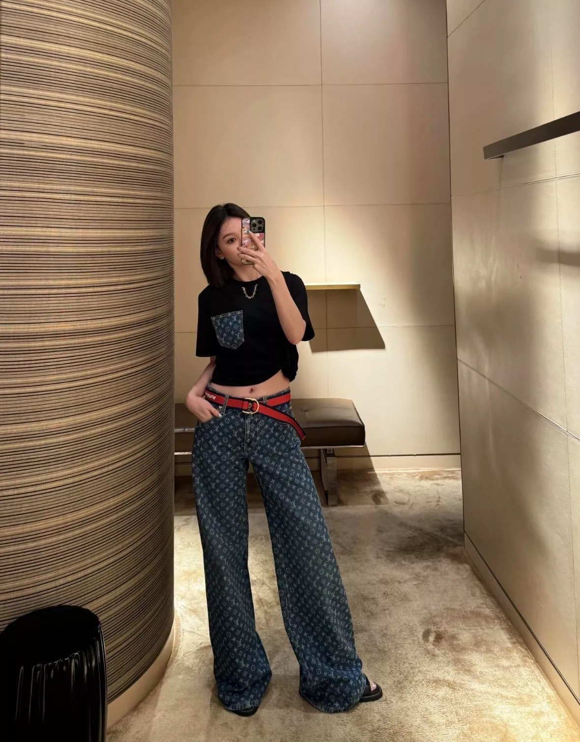 루이비통 모노그램 와이드 데님 팬츠 상세 이미지 52
