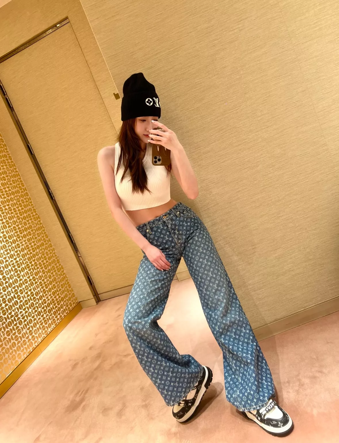 루이비통 모노그램 와이드 데님 팬츠 상세 이미지 49