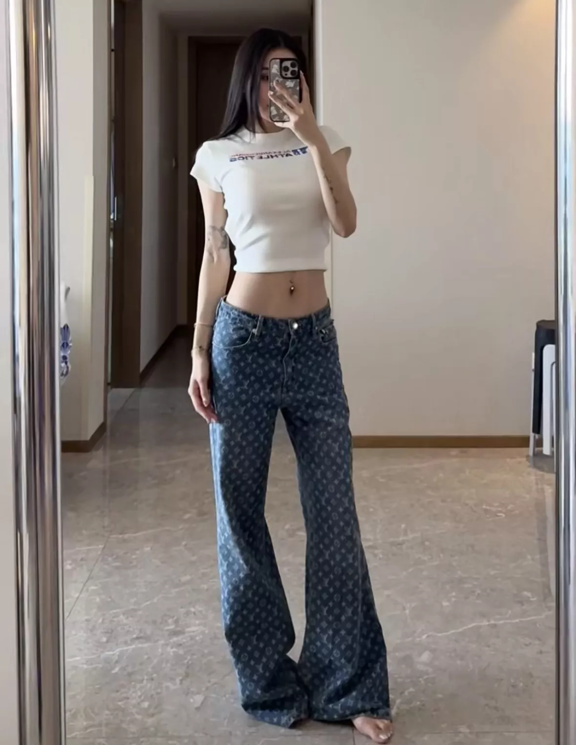 루이비통 모노그램 와이드 데님 팬츠 상세 이미지 66