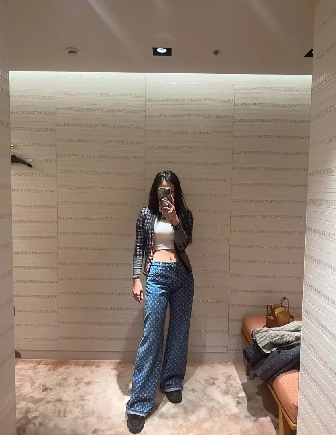 루이비통 모노그램 와이드 데님 팬츠 상세 이미지 71