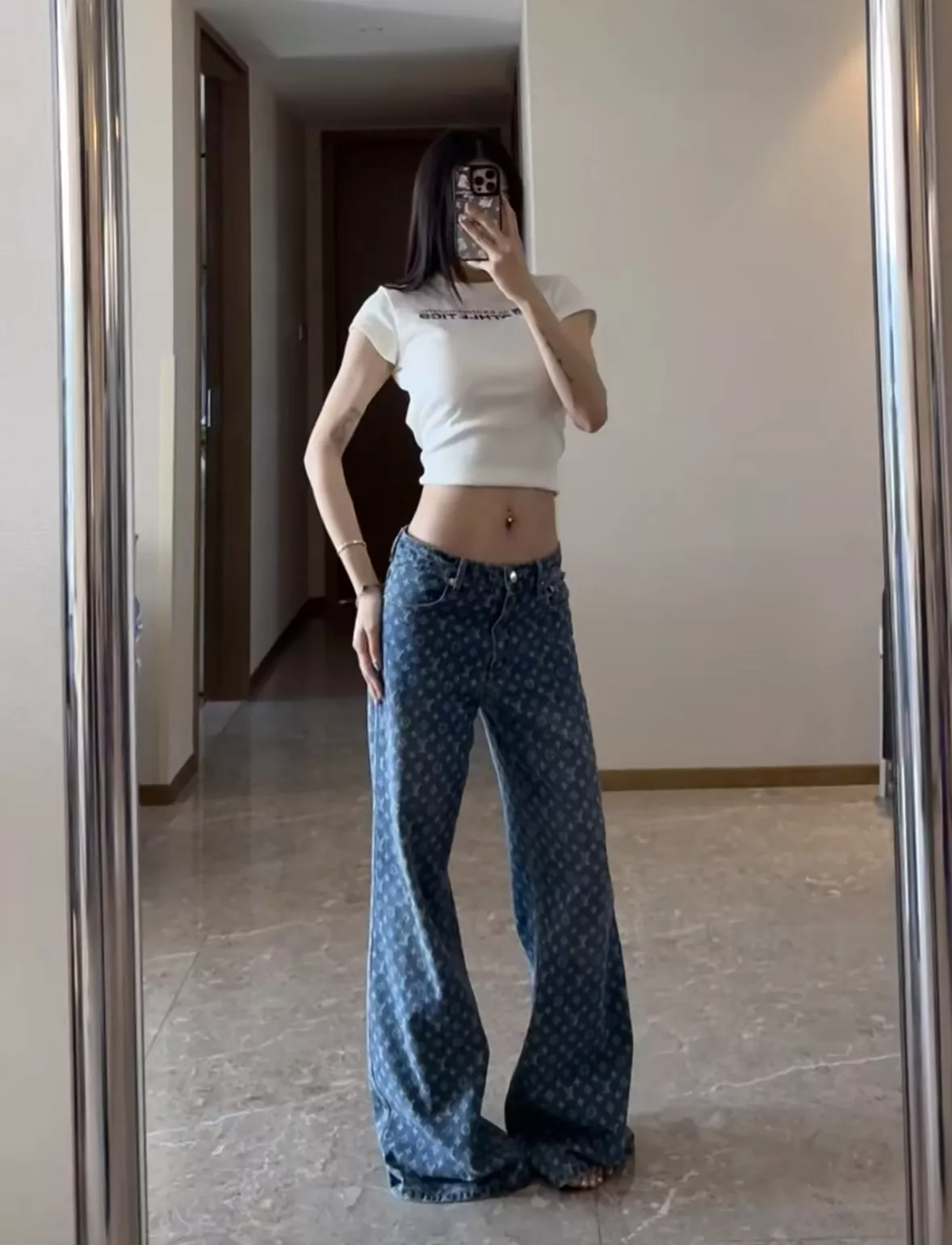 루이비통 모노그램 와이드 데님 팬츠 상세 이미지 68