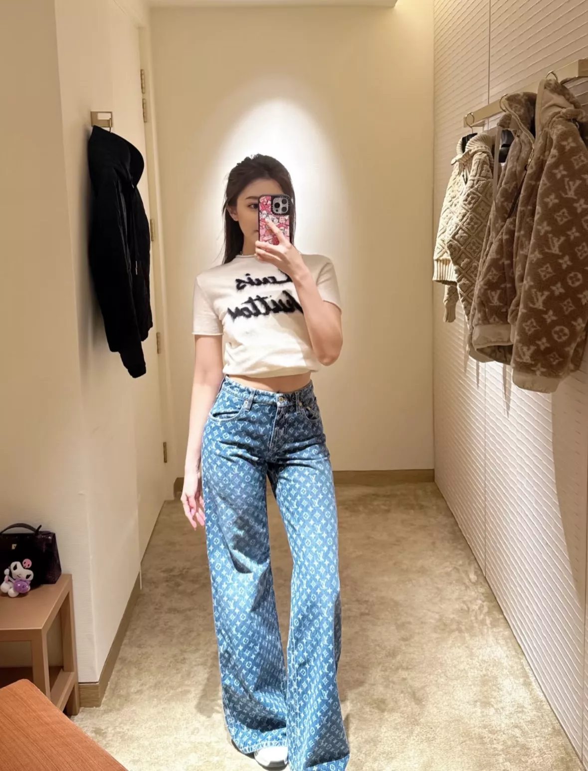 루이비통 모노그램 와이드 데님 팬츠 상세 이미지 63