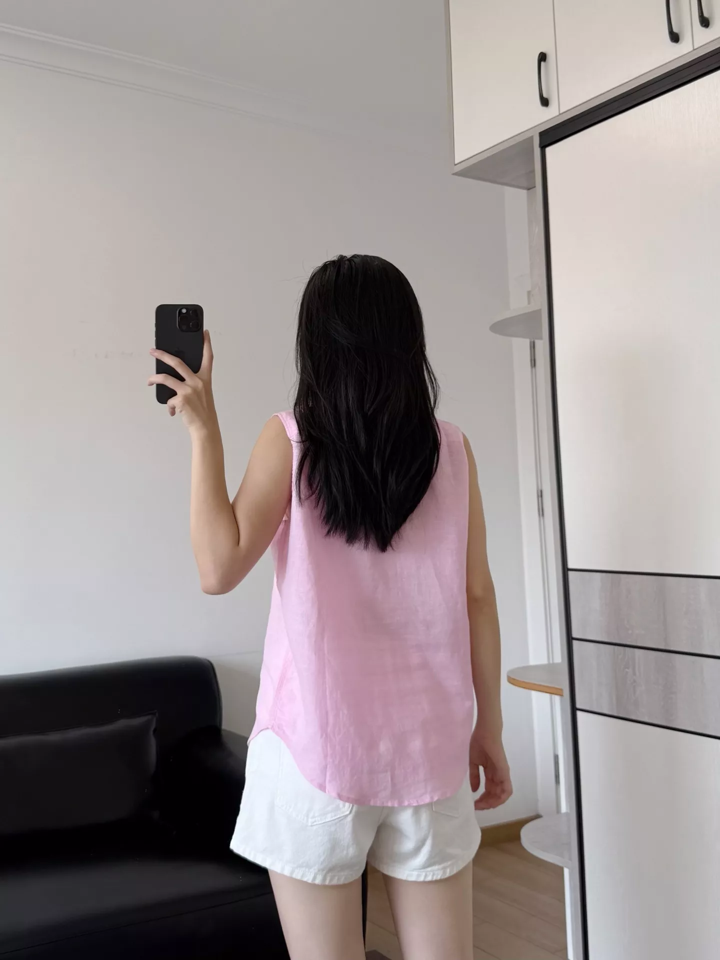 랄프로렌 로고 자수 린넨 민소매 상의 상세 이미지 51