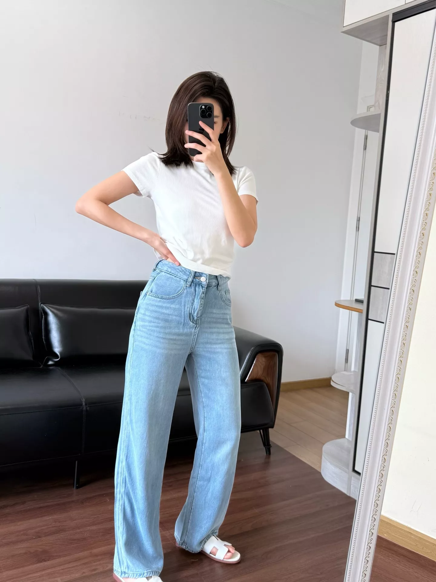 더로우 초경량 텐셀 와이드 데님 팬츠 상세 이미지 42
