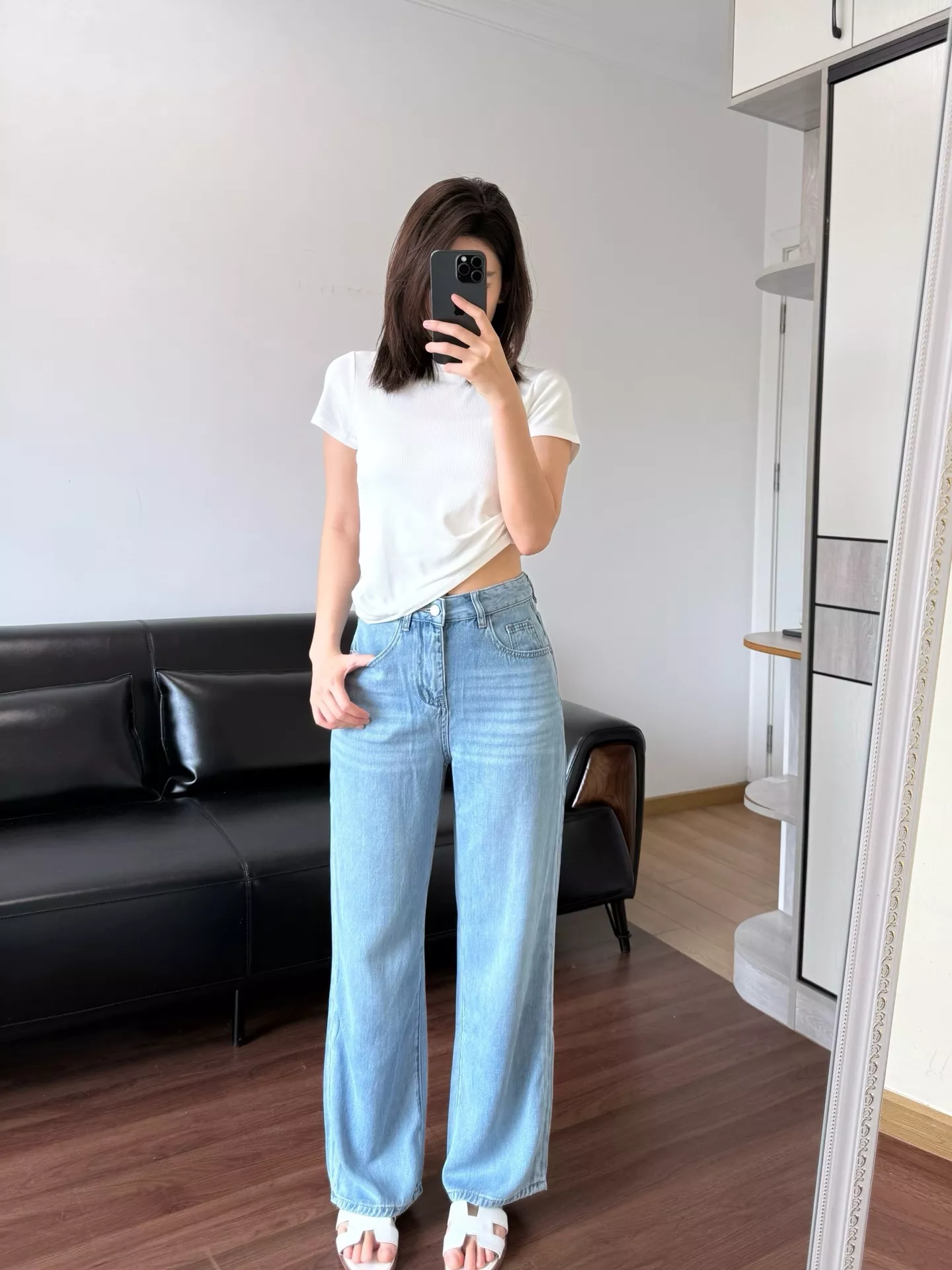 더로우 초경량 텐셀 와이드 데님 팬츠 상세 이미지 34