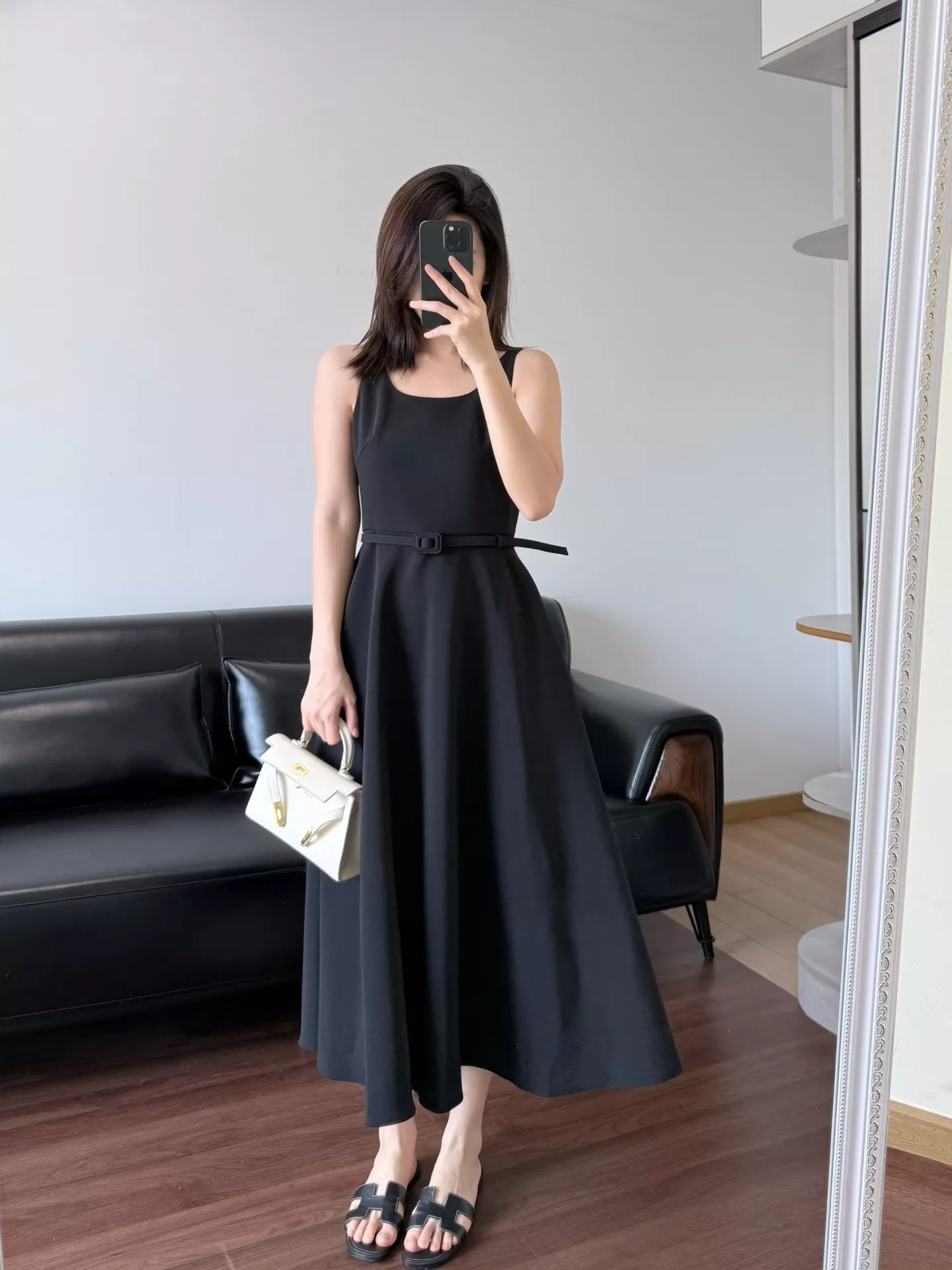 디올 U넥 벨트 슬리브리스 원피스 상세 이미지 40