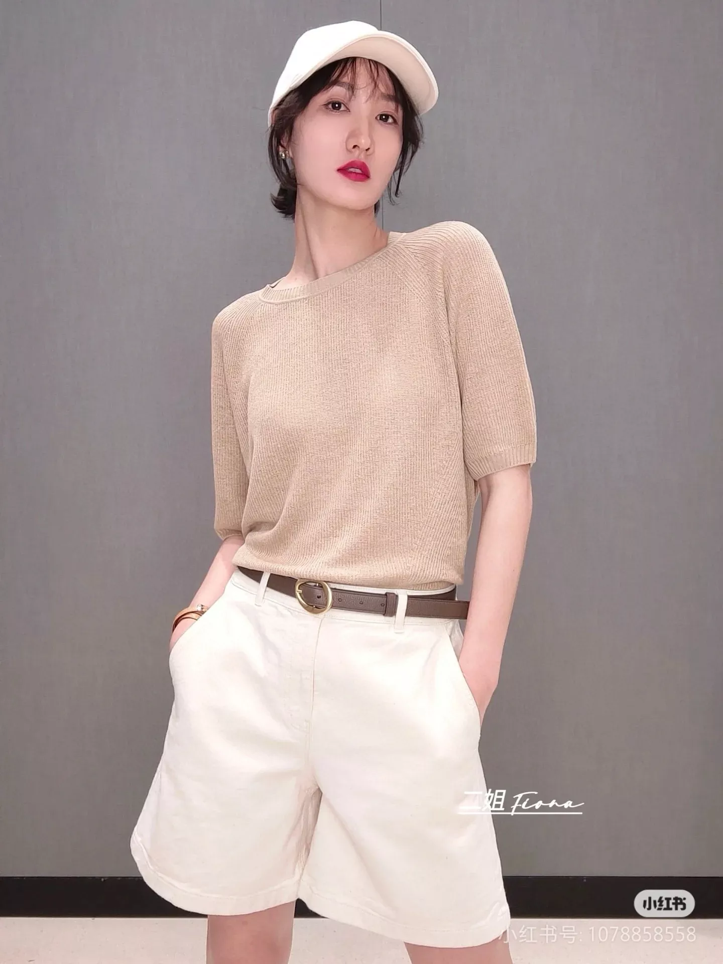 아이시클 실크 린넨 혼방 중소매 니트탑 상세 이미지 78