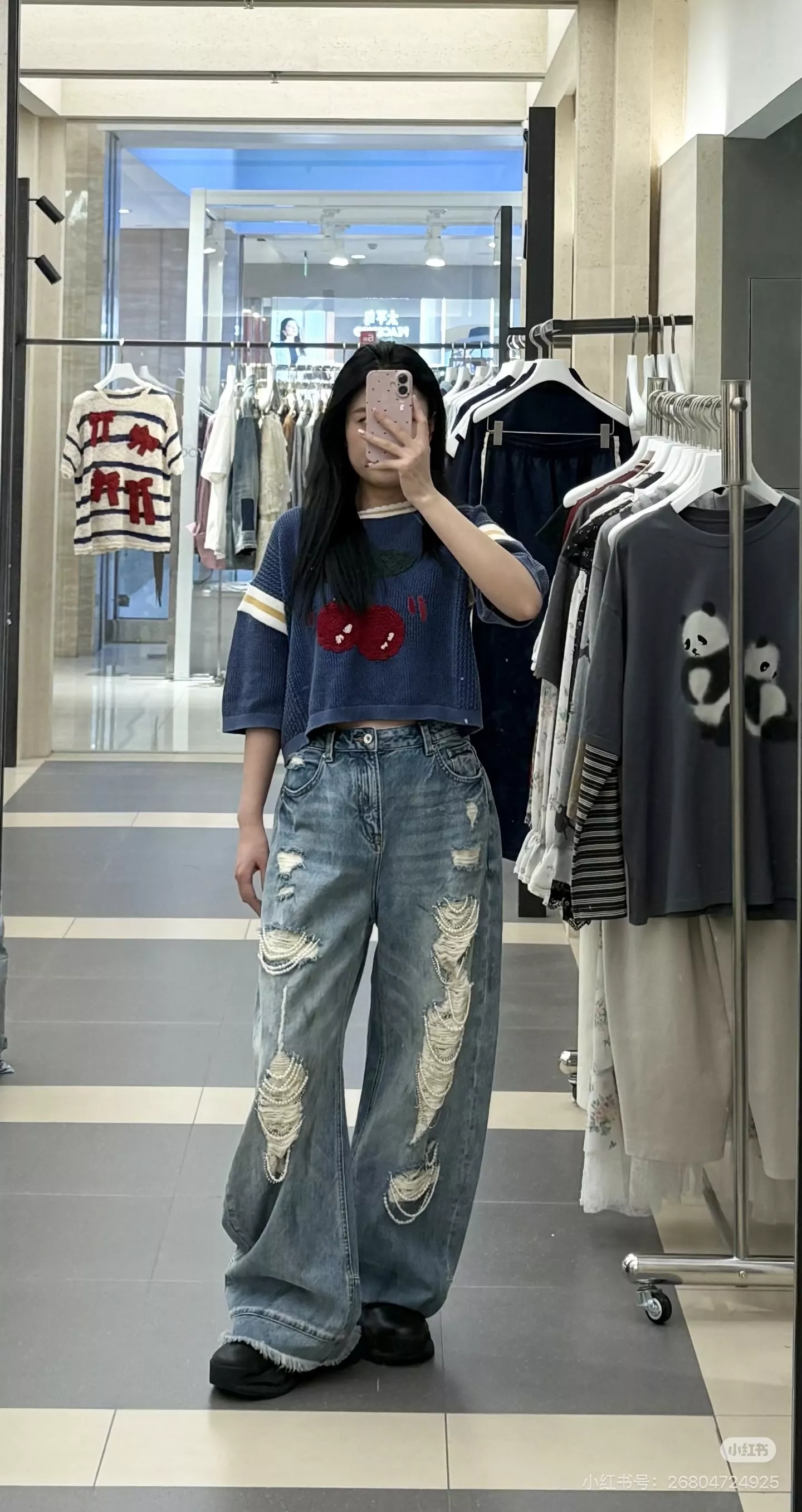우야 진주 체인 디스트로이드 와이드 진 상세 이미지 48