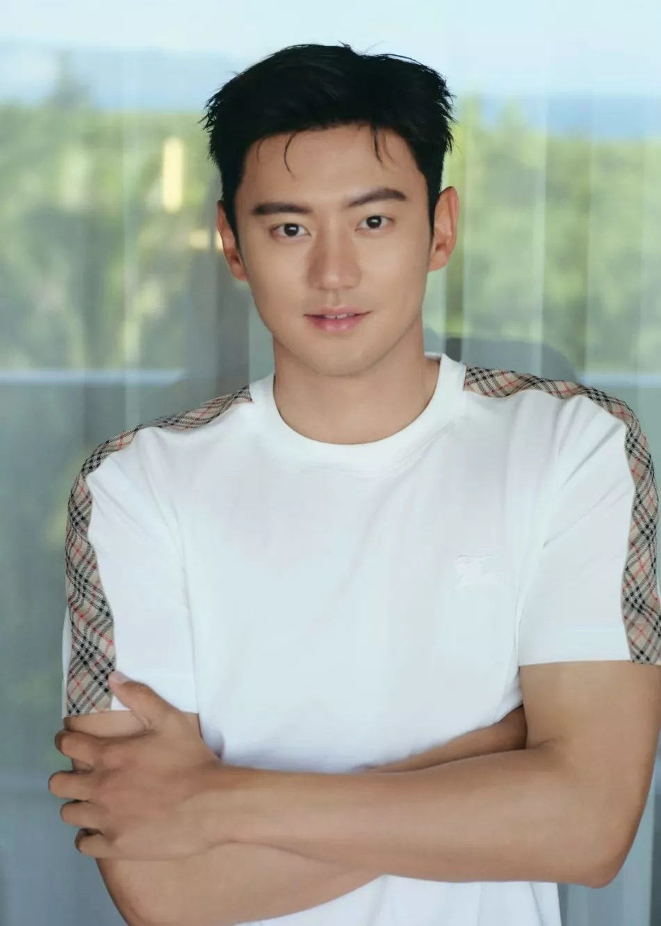 버버리 체크 장식 코튼 반소매 티셔츠 상세 이미지 38