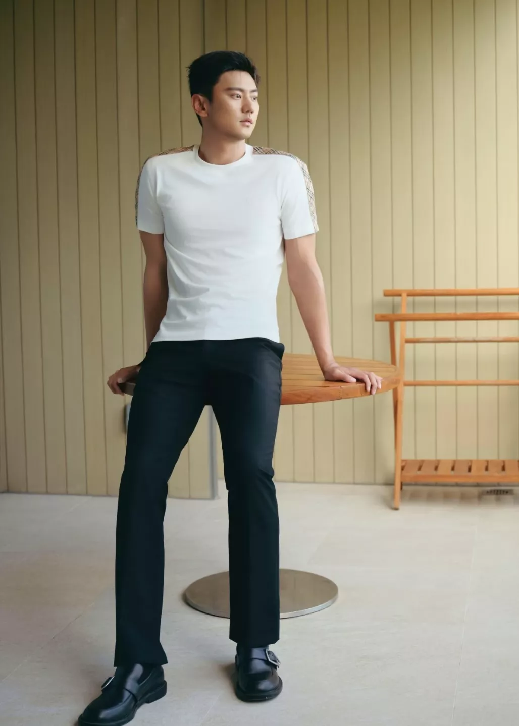 버버리 체크 장식 코튼 반소매 티셔츠 상세 이미지 40