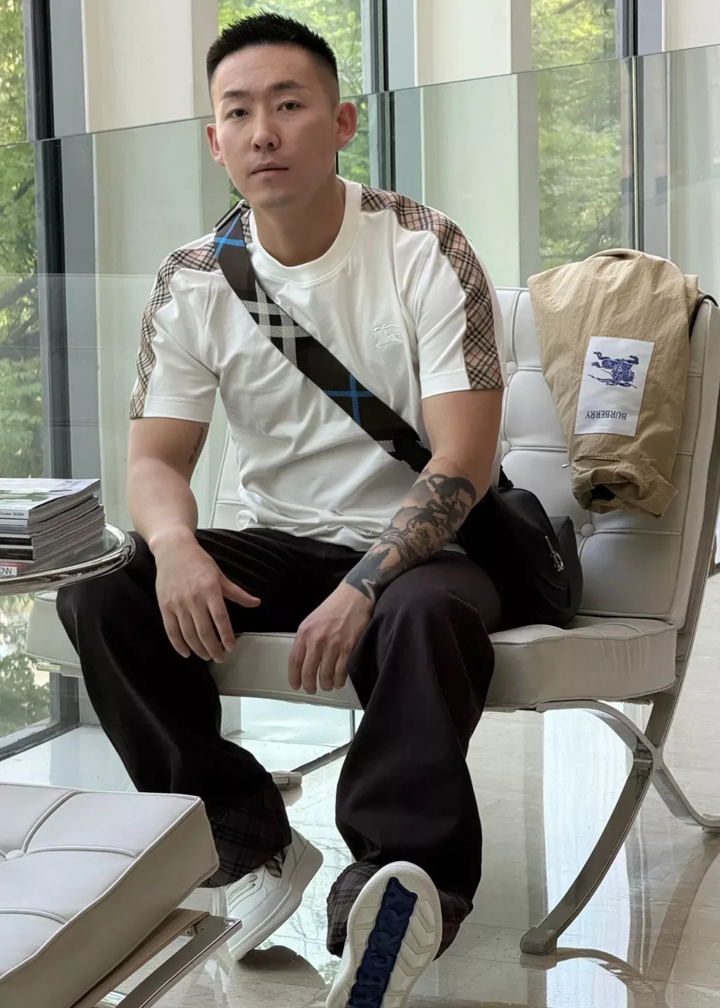 버버리 체크 장식 코튼 반소매 티셔츠 상세 이미지 19