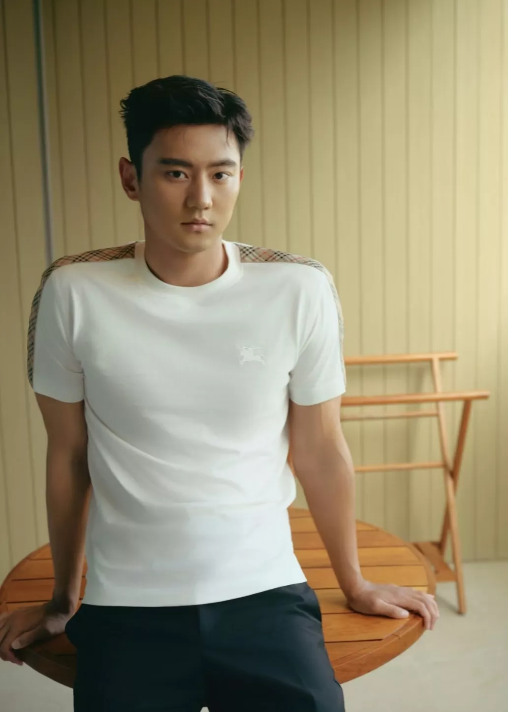 버버리 체크 장식 코튼 반소매 티셔츠 상세 이미지 39