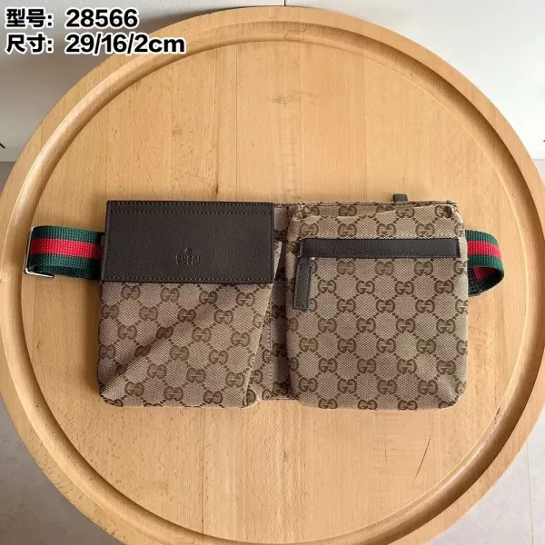 구찌 클래식 캔버스 멀티포켓 허리백