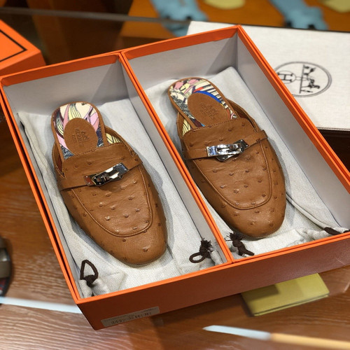에르메스 켈리 버클 오스트리치 반슬리퍼