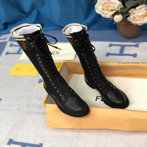 펜디 레이스업 밴딩 부츠