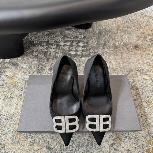 발렌시아가 BB 장식 포인트 힐 슈즈