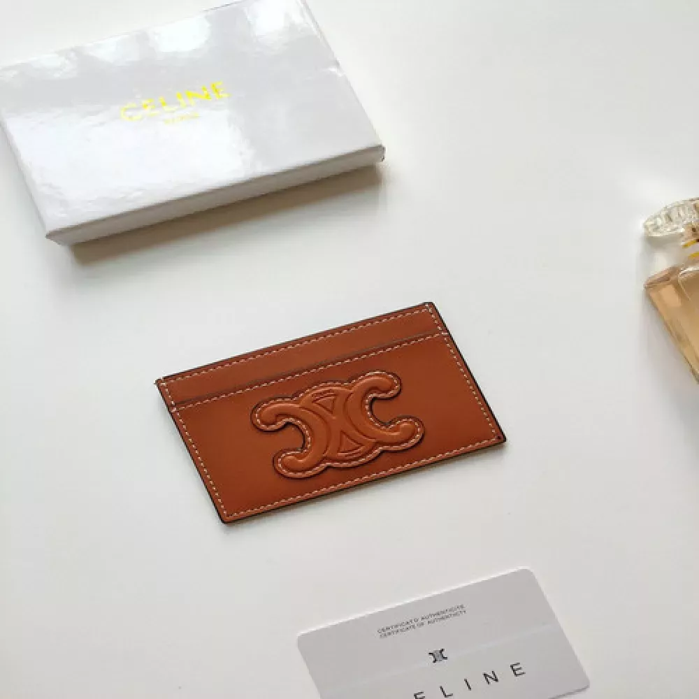 셀린느 압화 로고 카드홀더
