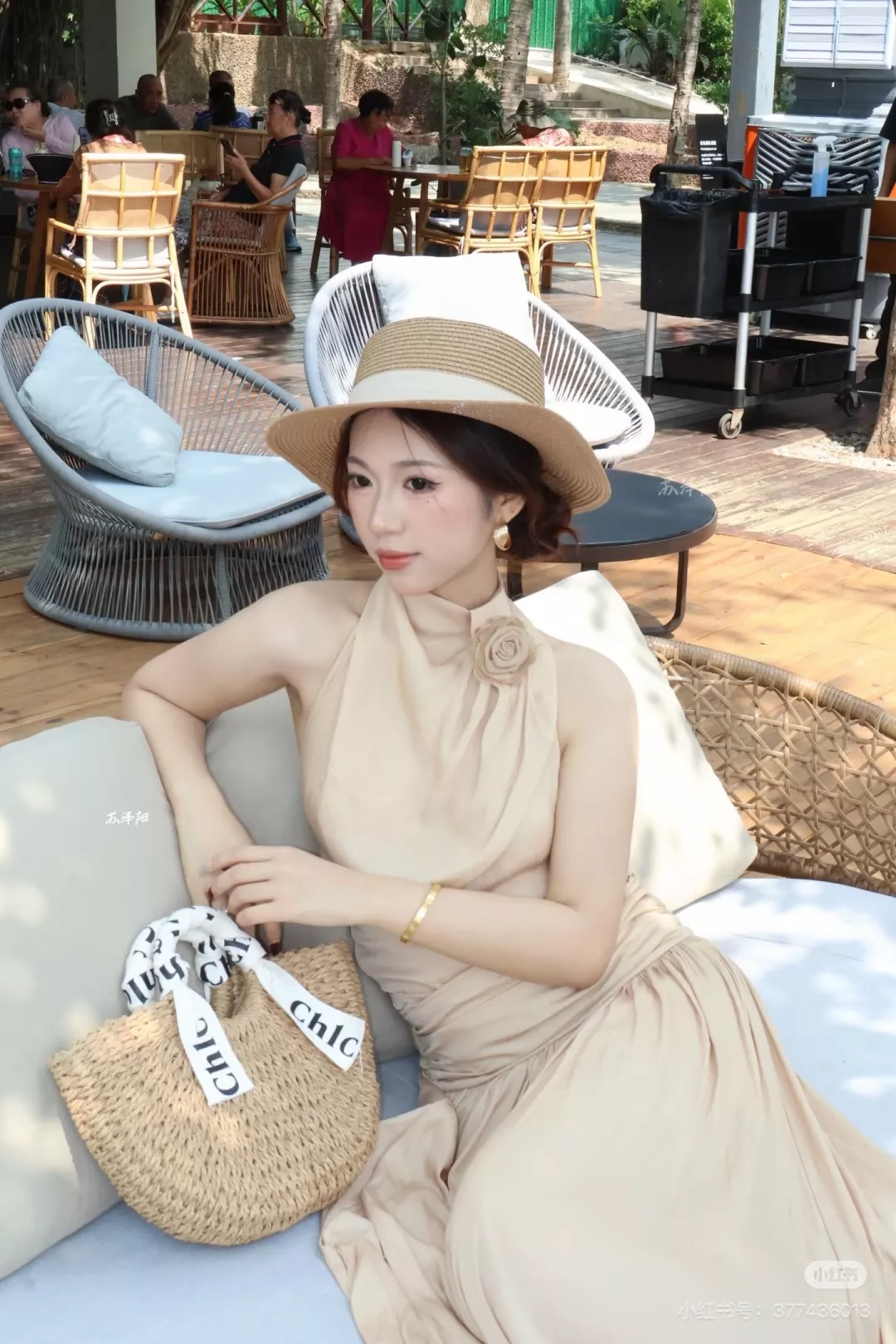 끌로에 라탄 짜임 핸드백 상세 이미지 12