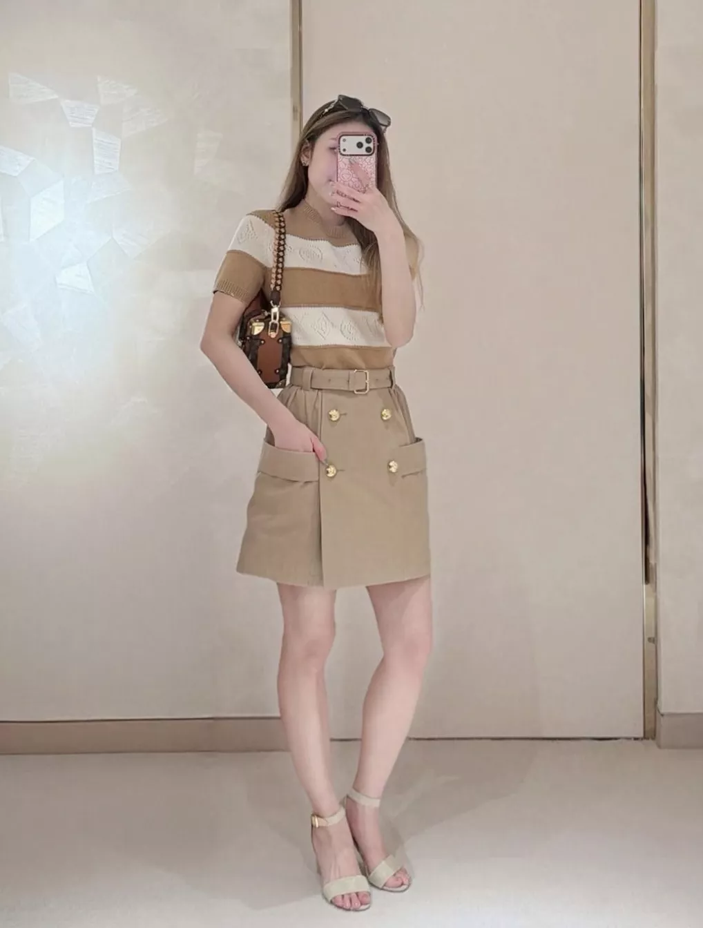 루이비통 카키 코튼 니트 카고 스커트 상세 이미지 25